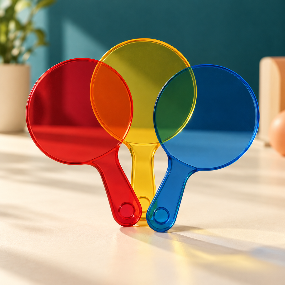 AI-generated illustrative Color Mixing Paddles, view 1