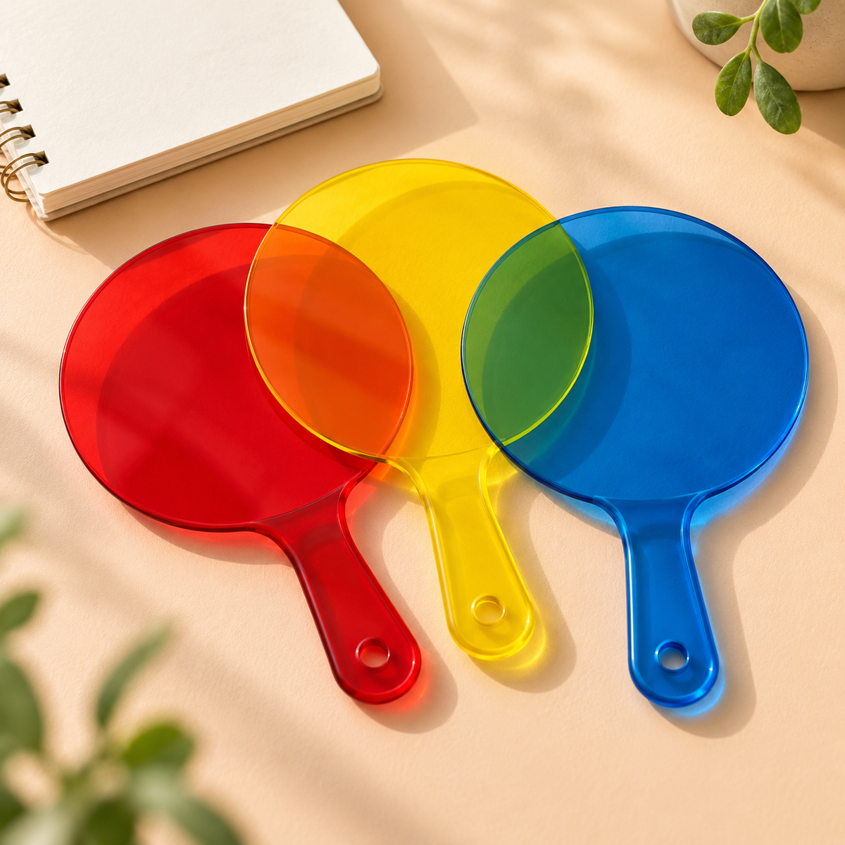 AI-generated illustrative Color Mixing Paddles, view 2
